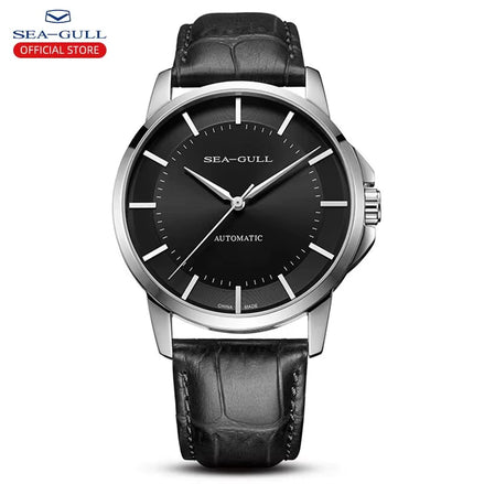 Seagull Men'S Automatic Mechanical Three-Hand Watch Simple Business Men'S Belt Waterproof Sapphire Watch Relogio Masculino 6066