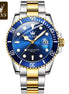 Top Original Men Quartz Watch Green Waterproof Watch for Men Stainless Steel Quartz Men Luxury Watch Luminous Wristwatch