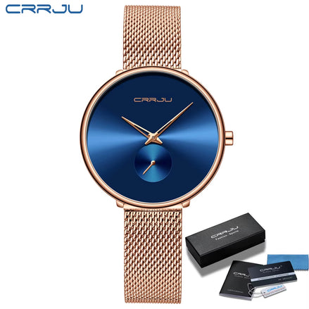 Fashion Women Watch Luxury Casual Simple Ladies Daily Dress Mesh Wristwatch Minimalist Waterproof Quartz Female Clock