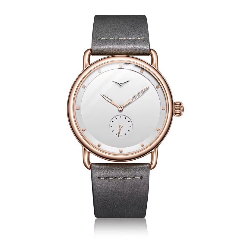 Casual Watch Men Brand  Quartz Wristwatch Simple Waterpoor Leather Man Watch Luxury Watches