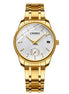 Fashion Couple Golden Watches Casual Men and Women Quartz Watch Stainless Steel Luminous Calendar Waterproof Wristwatch