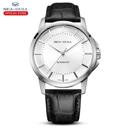 Seagull Men'S Automatic Mechanical Three-Hand Watch Simple Business Men'S Belt Waterproof Sapphire Watch Relogio Masculino 6066