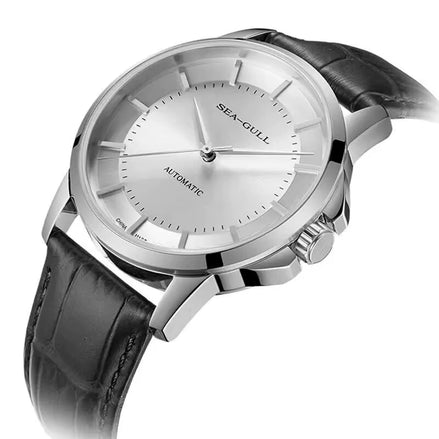 Seagull Men'S Automatic Mechanical Three-Hand Watch Simple Business Men'S Belt Waterproof Sapphire Watch Relogio Masculino 6066
