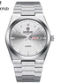 Fashion New Men Business Watch Leisure Quartz Stainless Steel Buckle Watches Waterproof Luminous Calendar Men'S Watches