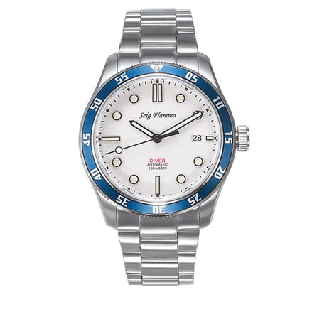 Vintage Diver Watch Men Automatic Mechanical Wristwatches 42Mm Sports Watch Retro Style NH35 Movement Luminous Clock Seig Flamma