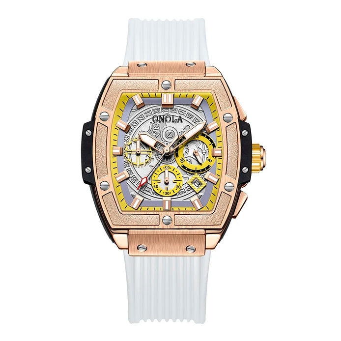 Tonneau Square Big Quartz Watch Man Lumious Chronograph Wristwatch Fashion Casual Style Luxury Man Watch Relogio Masculino